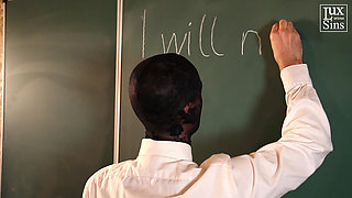 Naughty Student Disciplined by the Headmistress
