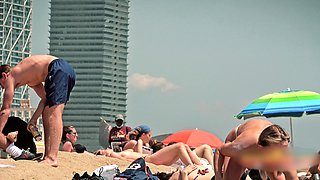 Topless beach beauties #1 - Bouncy boobs special