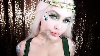 Blonde Chikita shows off her big boobs and bush