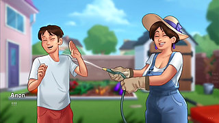 Monster Cock Anon and Big Boobs Diane Gets Each Other Wet Outdoor - Summertime Saga Gameplay