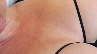 British MILF Velvetina Fox Plays with Her Big Tits & Hairy Pussy