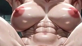 Muscular Woman Gym Bondage - Swollen Pussy Big Clit Extremely Horny