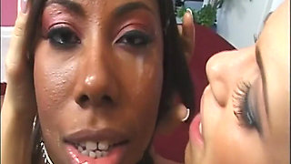BBC Threesome Sluts Deepthroat and Lick Dripping Pussy
