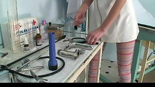 Nurse Nailed on Gyno Chair