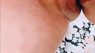 Horny west aussie displays gaping cunt by the side of the road