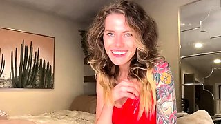 Foot mistress takes hot cumshot on her red latex boots