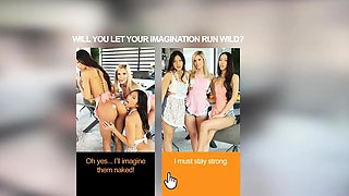 Lifeselector - Mindblowing foursome fuck with Candee