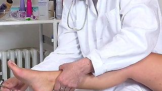 Breast Exam of Hairy Chubby stepmommy