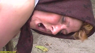 78 years old BBW stepmommy outdoor fucked