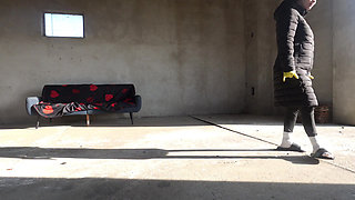 My Stepsister Is in a Deserted Place Wearing Yellow Dishwashing Gloves