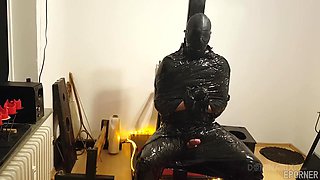 Bound beauty capitulates to daring domination with thrilling intimate passion