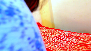 Arab Muslim Hot Maid Pillow Humping on Hotel Bed Then a Stranger Guy See Her Big Ass & Start Handjob