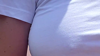 Perfect Braless Tits in Public