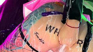 Bukkake & Anal Fisting for a Cyberpunk Slut