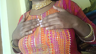 Housewife Showing Cute Breast for Her Step Stepbrother