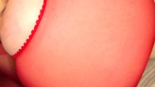 Fucked Bound Stepsister in Red Pantyhose