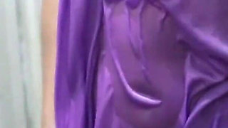 In the Bathroom Indonesian Transparant in Shiny Satin Lingerie Perfect Body Big Ass Tease