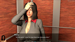 Project hot wife #44 - Merry and Ben got stuck in the elevator...Ed looked at Merry while she took a shower
