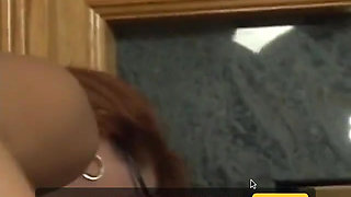 Sexy redhead mature wearing glasses with huge tits gets her cunt filled up with dick - taboo video