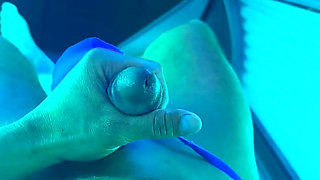 Tanning and jerking off
