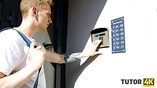 Tutor4k. mature algebra schoolteacher in nylon tights fucked by angry schoolgirl