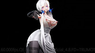 Brilliant - Marionette Black Silk Pantyhose Elegant Double Ponytail Anal Plug Nipple Chain Pussy Thrusting