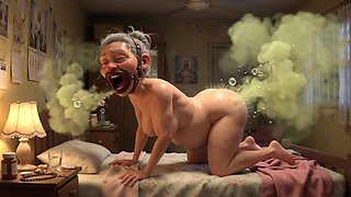 90 Year Old Granny Farting Loud & Smelly in Bedroom