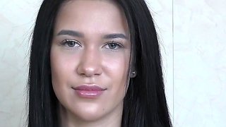 Hamyna Heaven A Brunette Beauty Auditions Hardcore For