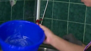 MILF maid gets fucked hard in her wet pussy