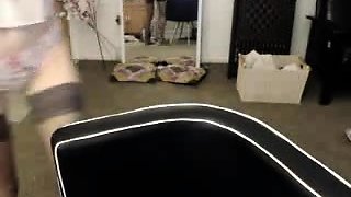 Emo teen on solo webcam masturbation
