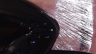 Slave in Plastic Wrap Bondage Gets a Cruel CBT