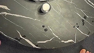 Cum Challenge Threesome CFNM for Christmas and Fun with Balls Playing and Accidental Ruined Orgasm