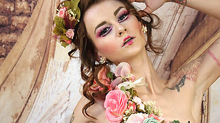 416 Adele Unicorn Pink Flower Cosplay Doll