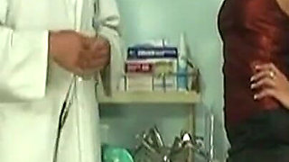 Naughty Doctor Fingers and Fucks Mature Patient's Dripping Pussy