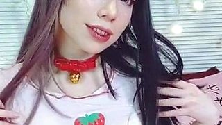 Cute Asian Chubby Teen Wild Dildo Masturbation