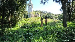 Amateur teen sucking cock outdoors