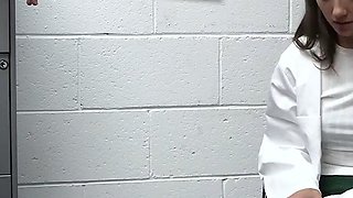 American girl in white frost gets man meat sucked