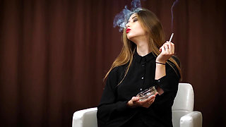 Cute Girl Irina Is Enjoying a Marlboro Red in Her First Smoking Video Ever (hd)