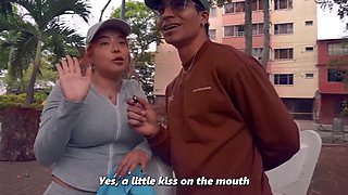 Thick latina girl is getting on with a one-night stand offer from a stranger