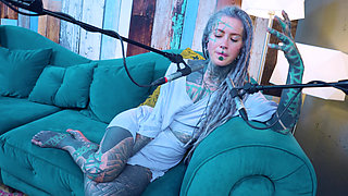 I talk about J - Jelousy - ASMR podcast SFW talking goth skinny girl dreadlocks tattoo model inked girl