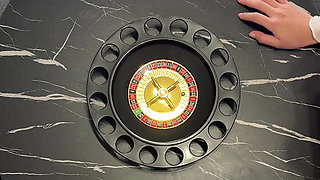 Cum Challenge Threesome CFNM for Christmas and Fun with Balls Playing and Accidental Ruined Orgasm