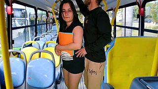I displayed my manstick to a girl college girl on a crowded bus!
