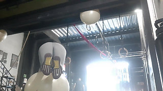 Horny Girl Squirt Naked at the Gym