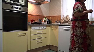 My StepMom Susan Craves My Tongue On Her Hairy Pussy In The Kitchen