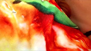 POV Creampie With a Pale Redhead Outdoors In The Meadow