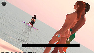 Stepbro Kissing His Stepsister Lips And Squeeze Her Big Ass In Beach