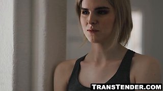 TS Ella Hollywood tempts ex stepdad Ricky Larkin with her hole: Blowjob, Big Tits  Anal Trans Porn