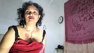 ep5 Desi stepmom found cam of stepson and she strips for him to see Pussy Show Begins Laying on the bed starts her boobs job.mp4