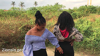 African Lesbian Lover Outdoor Play