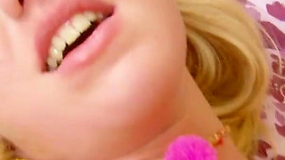 Sexy blonde skinny teen gets fucked in the ass by step brother with big cock